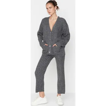 Dámský svetr trendyol Anthrazit 9301756 L