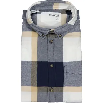 Košile SELECTED HOMME Dunkelblau/ Beige/ Weiß 8643227 S