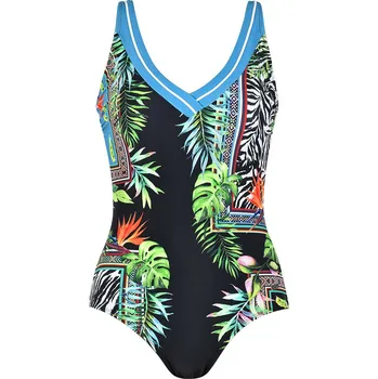 Dámské oblečení Plavky Naturana Schwarz/ Grün 4157045 40E-Cup