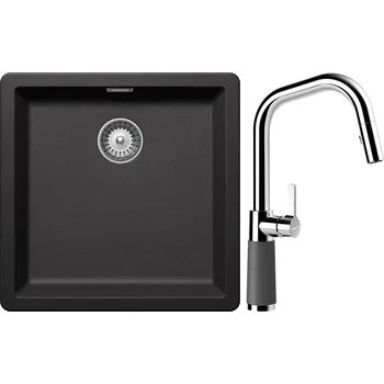 Kuchyňský dřez Set Schock S11-9 (dřez Greenwich N-100 Stone + baterie SC-530.120 Stone)