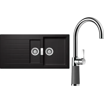 Kuchyňský dřez Set Schock S3-6 (dřez Signus D-150 Stone + baterie SC-520 Stone)