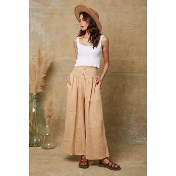 Dámské kalhoty Fleur de Lin Beige 7925256 M