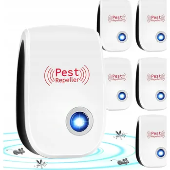 Odpuzovač zvířat 6x Ultrazvukový odpuzovač hlodavců, myší, potkanů, kun a hmyzu do zásuvky