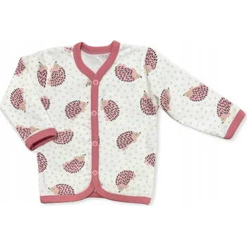 KAFTAN dívčí kaftánek 104 TRIČKO rozepínací dlouhý rukáv JEŽCI RŮŽOVÁ