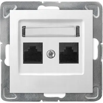 Elektrická zásuvka Internetová zásuvka nástěnná Ospel bílá