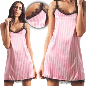 Dámská noční košile Noční Košile s Tričko a krajkou, růžová velikost M