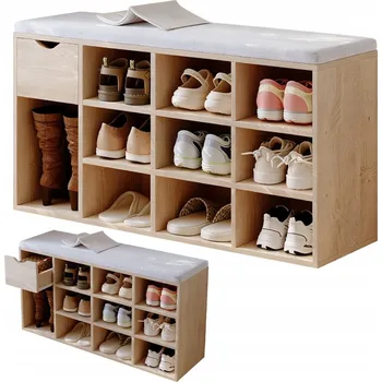 Botník SZAFKA NA BUTY Z SIEDZISKIEM LOFT SONOMA LAVICE DO PŘEDSÍNĚ SE ZÁSUVKOU 100CM