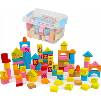 ostatní stavebnice Stavebnice dřevěné Tupiko barevné 53 dílků 2865