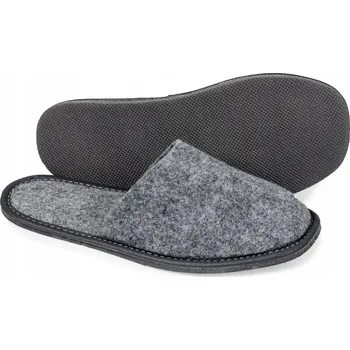 Dámská obuv Dámské filcové pantofle pro hosty, šedé sandále do domácnosti, pohodlné nazouvací, velikost vel.