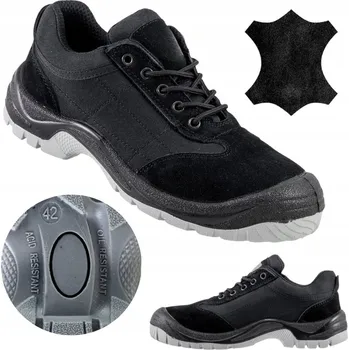 Pracovní obuv Pracovní boty Specto černé kožené polobotky bez kovové špičky vel.