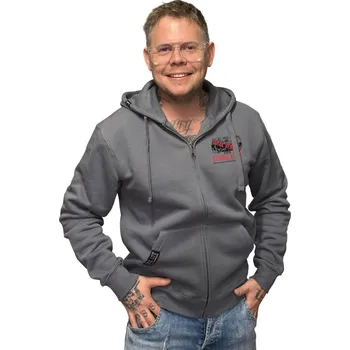 Pánská mikina Pánská mikina LEGAL LIFE Fatal Verdict Velikosti: 5XL, Vyber si variantu: Anthrazitová se zipem