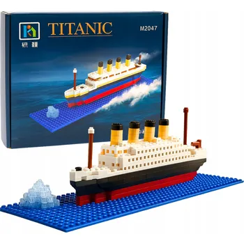 ostatní stavebnice Sada konstrukčních kostek Titanic Slavná Loď pro sestavení 607 dílů