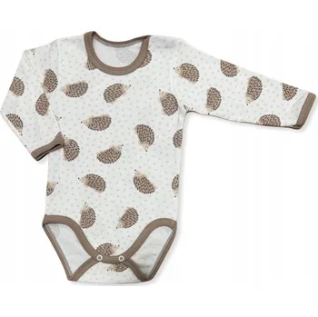 Kojenecký body BODY pro NOVOROZENCE velikost 56 s dlouhým rukávem, 100% POLSKÝ bavlna - JEŽCI