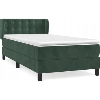 Ložnice Čalouněná jednolůžková postel VidaXL 90x200 cm, odstíny zelené