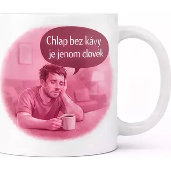 Hrnek 330 ml bez kávy je růžový růžový CZ