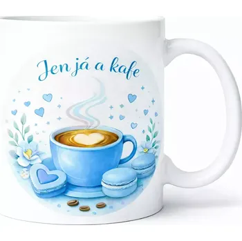 Hrnek s potiskem 330 ml jen já modrý modrý CZ