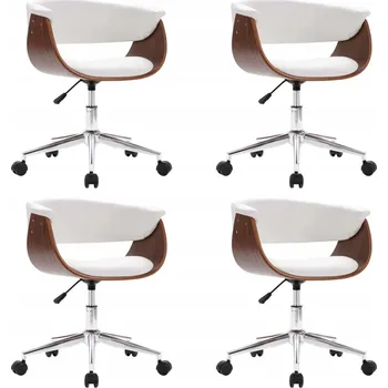 Jídelní židle Židle VidaXL 59,5 x 59 x 74 cm bílá 4 ks