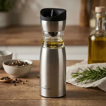 Mlýnek na koření Mlýnek na sůl a pepř z nerezové oceli s gravitačním mechanismem STARKE PRO SANTOS 20 cm