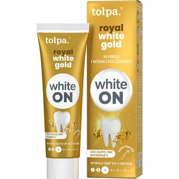 zubní pasta Bělící zubní pasta posilující sklovinu Tołpa 22K zlato 75 ml