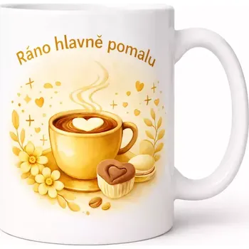 Hrnek 330 ml ráno pomalu žlutá žlutý CZ