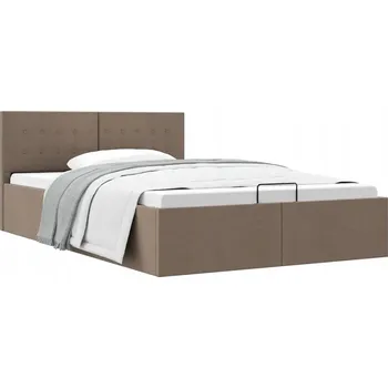 Postel Rám postele s hydraulickým zvedáním 140x200 cm, taupe, s úložným prostorem