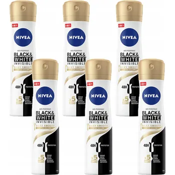 NIVEA Antiperspirant Black&White sprej 6x150ml