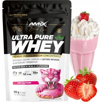 Protein Protein syrovátkový koncentrát - WPC Amix prášek 500 g příchuť jahoda