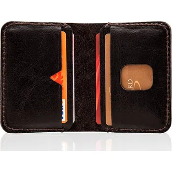 Peněženka Solier peněženka z pravé kůže hnědá - unisex