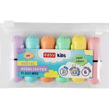 ŠKOLNÍ SADA PRO DÍVKU PISÁTKA POPISOVAČE FIXY FLASH SET 6 BAREV EASY