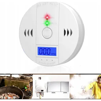 Detektor CO DETEKTOR OXIDU UHELNATÉHO OXIDU UHELNATÉHO A KOUŘE 2V1 BEZDRÁTOVÝ HLASITÝ 85dB