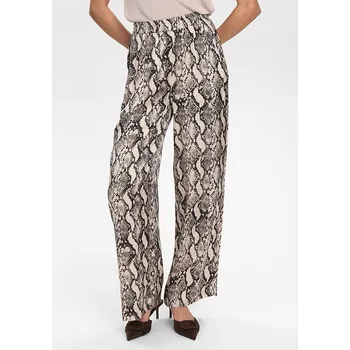 Dámské kalhoty NÜMPH Schwarz/ Beige 2779802 40