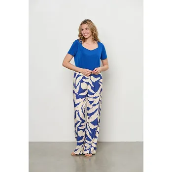 Dámské kalhoty &Co Woman Blau/ Weiß 4651873 M