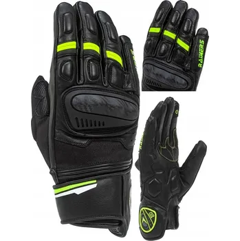 Moto rukavice Motocyklové rukavice RAINERS TECNO fluo-černé M