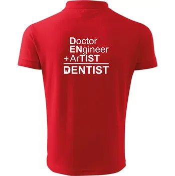 Pánská košile Co znamená dentist - Polokošile pánská Pique Polo 203 - 5XL ( Červená )
