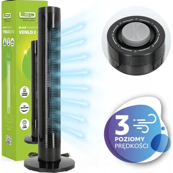 Domácí ventilátor Podlahový ventilátor 45W Sloupový Tichý Výkonný Věžový