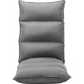 Zahradní nábytek Skládací podlahové křeslo, světle šedé, látkové