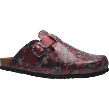 Dámská obuv Letní vycházkové pantofle, Dr. Brinkmann, bordo+kytky: 29 45 (30706-30864)