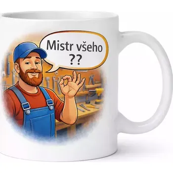 Hrnek 330 ml mistr kávy barevný barevný CZ