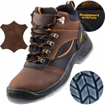 Pracovní obuv Pracovní boty Specto kožené kotníkové boty bez ocelové špičky, velikost 40