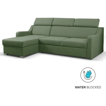 Sedací souprava Sedací souprava MIKELI | 228x158 cm | UNI | rozkládací + úložný prostor | AKCE | khaki zelená 13