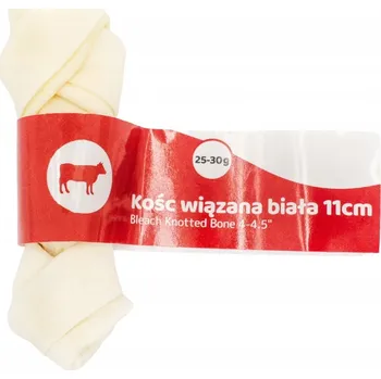 Pamlsek pro psa Bílá vázaná kost z hovězí kůže 11 cm Pet Secret Psí pamlsek Kousátko