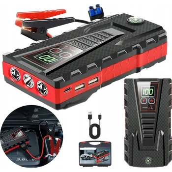 Powerbanka URZĄDZENIE ROZRUCHOWE BOOSTER KOMPRESOR JUMP STARTER POWERBANK ROZJEZD 2V1