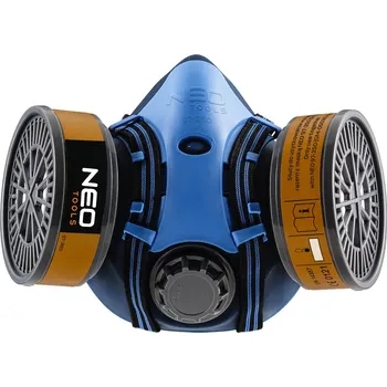 Pracovní rukavice NEO TOOLS Silikonová polomaska + 2x absorbér A1 R