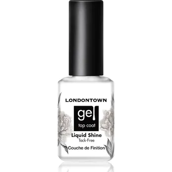 Lak na nehty LONDONTOWN Gel Liquid Shine Top Coat Tack-free pro gelový lak bez lepkavé vrstvy