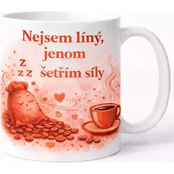 Hrnek 330 ml šetřím síly červený červený CZ