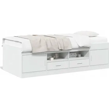 Ložnice Jednolůžková dřevěná postel VidaXL 75x190 cm bílá