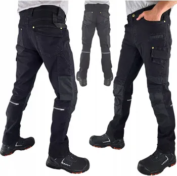 Pracovní obuv Pracovní kalhoty Specto černé bavlněné elastické vel. 50