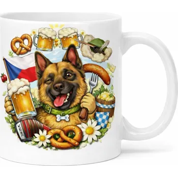 Hrnek s potiskem 330 ml belgický ovčák CZ