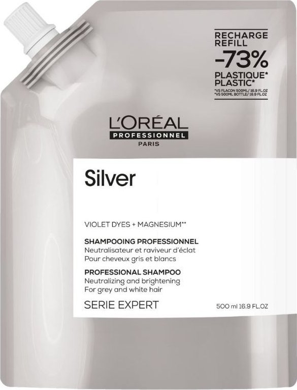 L'ORÉAL Professionnel Serie Expert Silver Neutralizační šampon pro šedé a bílé vlasy - náhradní náplň
