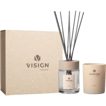 Svíčka VISIGN NATURE 23:55 Dárkový set Aroma difuzér a vonná svíčka